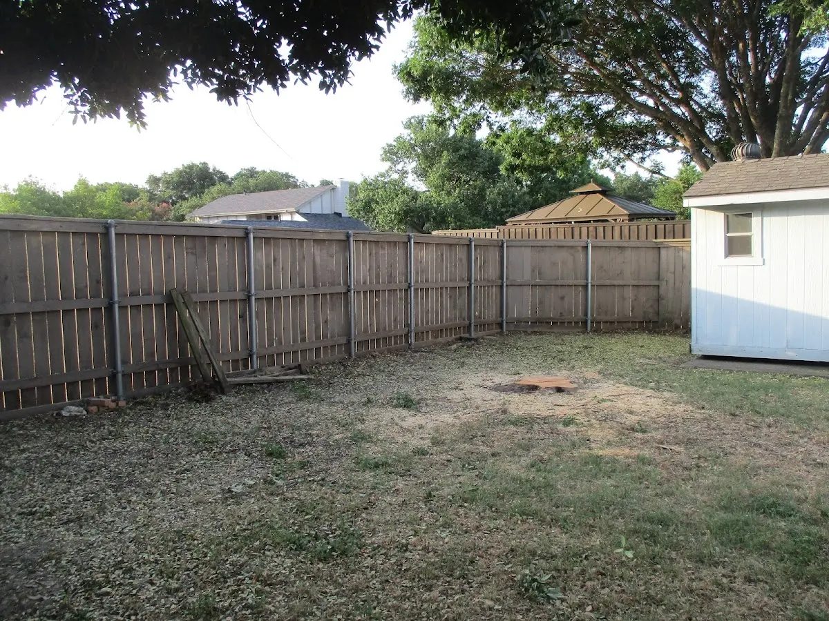 Cleared yard after professional tree removal in Fort Littleton